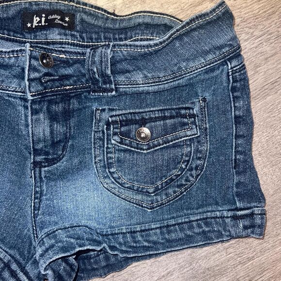 Vintage Micro Mini Denim LEI Ashley Lowrise Denim Booty Shorts Sz XS/S Micro Sho - Picture 2 of 5
